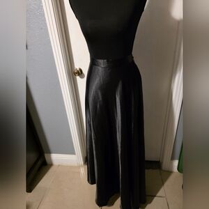 Silky Black Maxi Skirt. No Tag. 15 Inch Waist Measurement